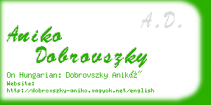 aniko dobrovszky business card